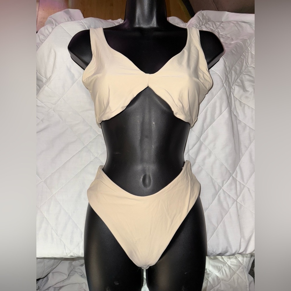 NWT Naked Wardrobe Brand New Bikini Set High Leg Hipster Two Piece Swimsuit